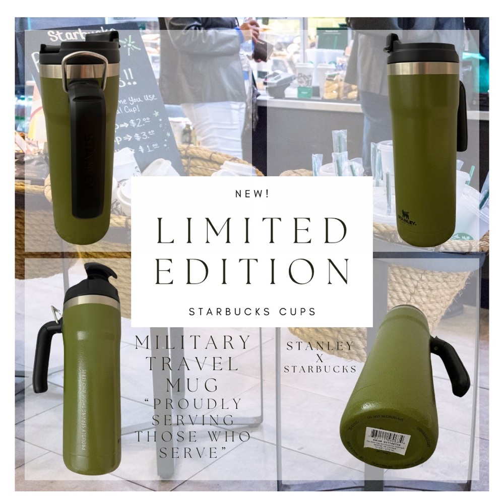 NEW - Limited Edition Military Green Stanley X Starbucks Cup Thermos Tumbler